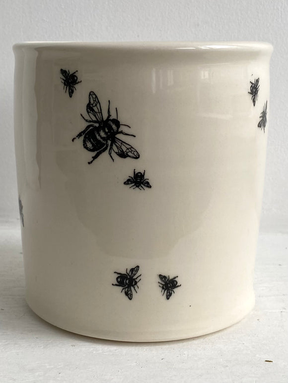 Bee Ware Porcelain Pottery Utensil Tub