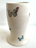 Porcelain Pottery Vase with Blue and White Gold Butterflies