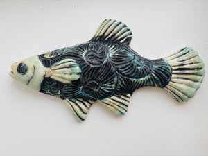 Wall Fish: "Guppy" Couple with Energetic Arabesques/Girl