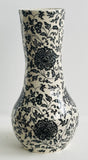 Porcelain Pottery Vase with Black Lotus in Arabesque OVERSIZE