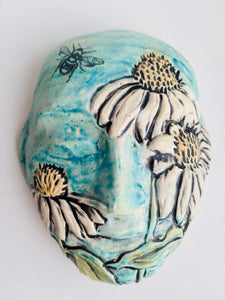 Wall Work: Meditation Mask with Echinacea & Bee