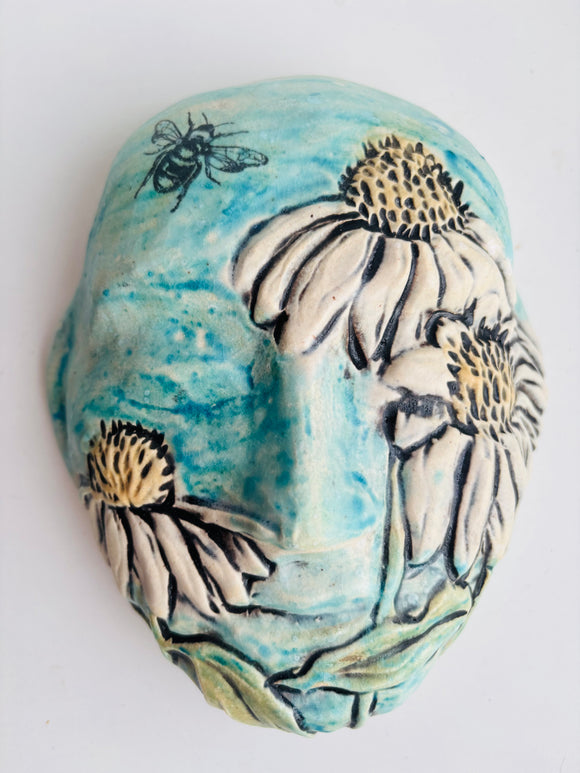 Wall Work: Meditation Mask with Echinacea & Bee