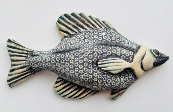 Wall Fish: Freshwater Crappie with Polka Dot Pattern/Right facing