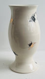 Bee Ware Porcelain Pottery Pedestal Vase with Gold Bees