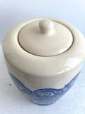 Porcelain Pottery Jar with Blue Waves