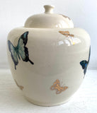 Porcelain Pottery Jar with Multicolour and Gold Butterflies 02