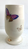 Porcelain Pottery Vase with Black and Gold Butterflies