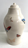 Porcelain Pottery Jar with Multicolour and Gold Butterflies 04