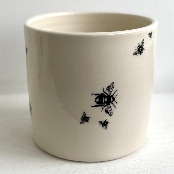 Bee Ware Porcelain Pottery Utensil Tub