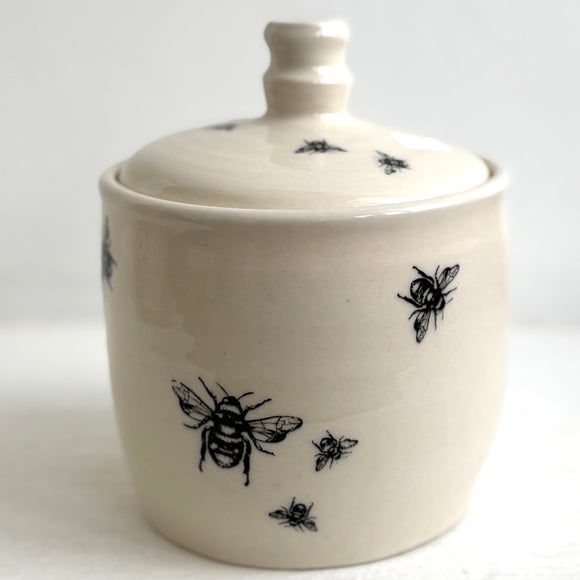 Bee Ware Porcelain Pottery Sugar Bowl