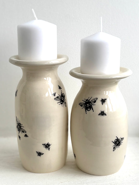 Bee Ware Porcelain Pottery Pillar Candleholder(No.5)