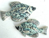Wall Fish: Freshwater Crappie with Pastel Floral Pattern Right Facing