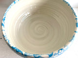 Porcelain Pottery Bowl with Turquoise Fruit Slices