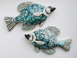 Wall Fish: Freshwater Crappie with Arabesque Pattern LEFT Facing