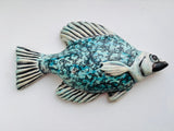 Wall Fish: Freshwater Crappie with Arabesque Pattern Right Facing