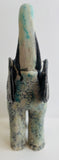 Sculpture of Baby Elephant with Arabesque and Floral Transfer
