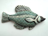 Wall Fish: Freshwater Crappie with Shell Pattern RIGHT Facing