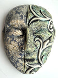 Wall Work: Meditation Mask with Rococco Flowers and Carved Arabesque Right