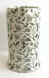 Porcelain Pottery Vase with Green Birds and Bees