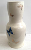 Porcelain Pottery Over size Vase with Full Colour and Gold Butterflies Large
