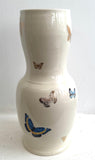 Porcelain Pottery Over size Vase with Full Colour and Gold Butterflies Large