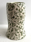 Porcelain Pottery Vase with Green Birds and Bees