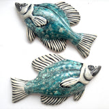 Wall Fish: Freshwater Crappie with Asian Wave Pattern LEFT Facing