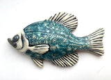 Wall Fish: Freshwater Crappie with Small Spirals Left Facing Facing NEW PATTERN (Copy)