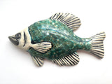 Wall Fish: Freshwater Crappie with Shell Pattern LEFT Facing