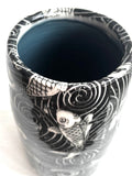 Porcelain Pottery Vase with Koi in Swirling Water