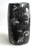 Porcelain Pottery Vase with Koi in Swirling Water