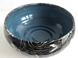 Porcelain Pottery Bowl with Koi in Swirling Water