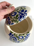 Porcelain Pottery Jar with Partridges in Blue/Green