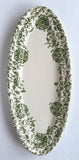 Porcelain Pottery Oval Platter with Green Lotus in Arabesque OVERSIZE