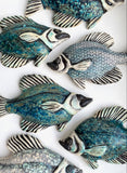 Wall Fish: Freshwater Crappie with Pastel Arabesque Pattern Left Facing