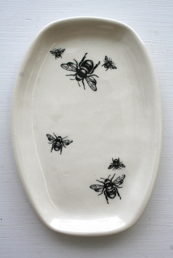 Bee Ware Porcelain Pottery Rectangle Dish
