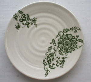 Porcelain Pottery Side Plate Lotus Arabesque