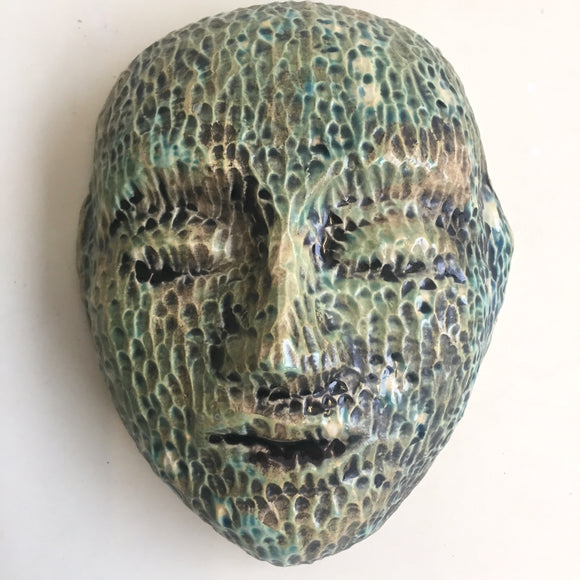 Wall Work: Meditation Mask with Ancient Texture