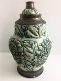 Porcelain Urn with Sunflower Carving